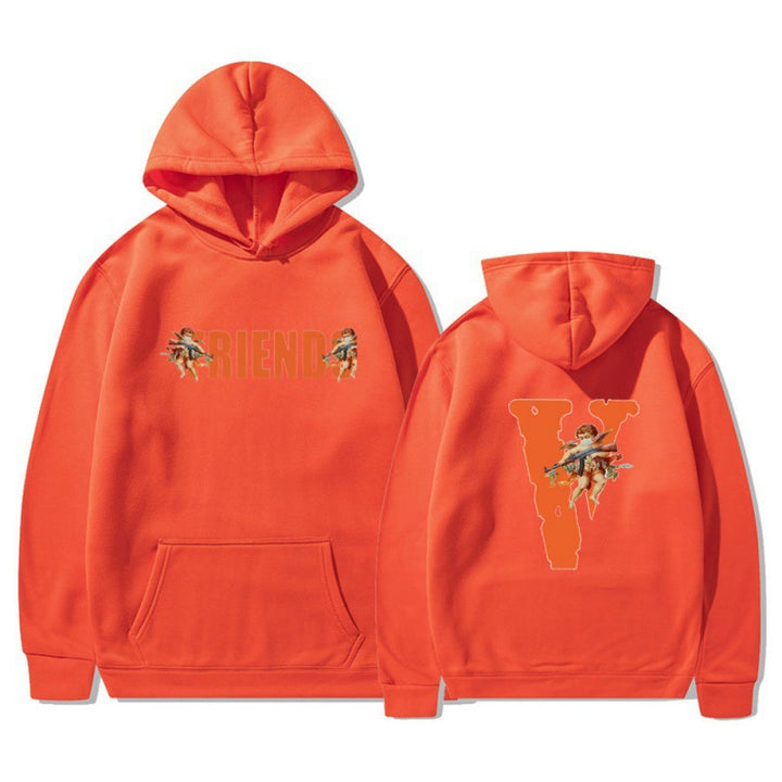 Dame hoodie med karakteristisk front- og baktrykk Skjora