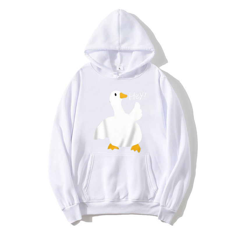 Damen Kapuzenpullover mit verspieltem Entenmotiv Skjora