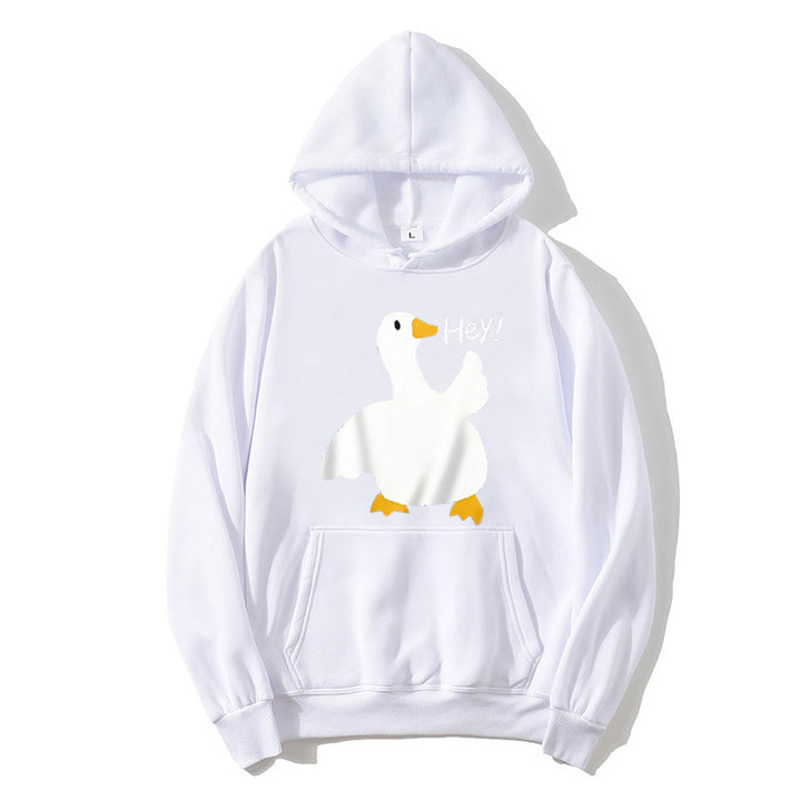 Damen Kapuzenpullover mit verspieltem Entenmotiv Skjora