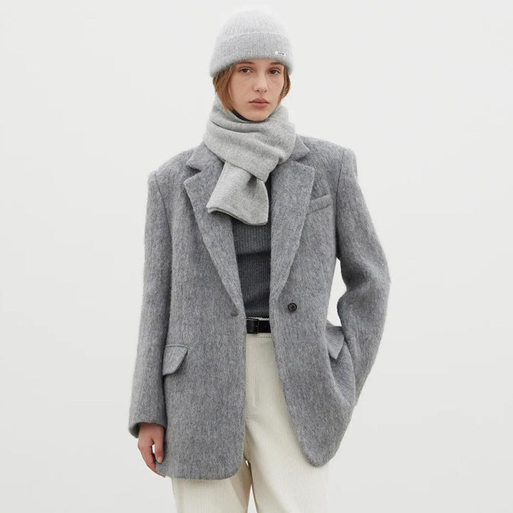 Damer elegant og koselig ullblazer med moderne snitt Skjora