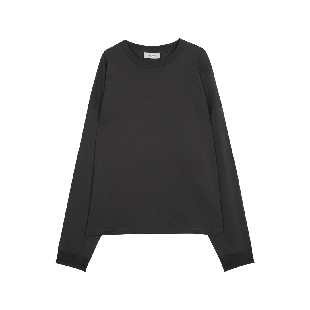 Dame Langermet T-skjorte i minimalistisk design Skjora