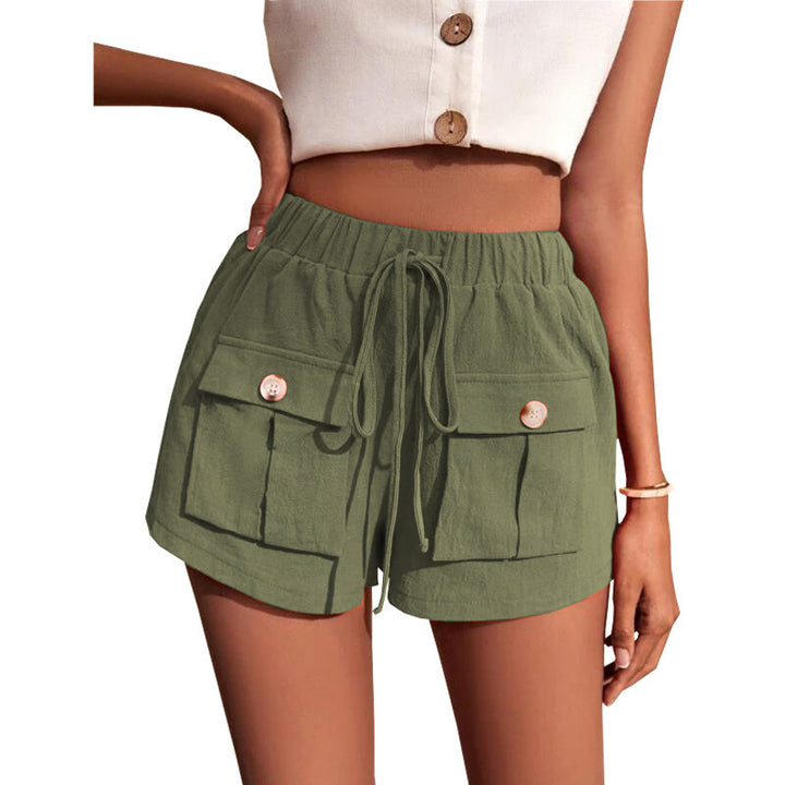 Dame casual shorts med praktiske lommer og komfortabel snøring Skjora