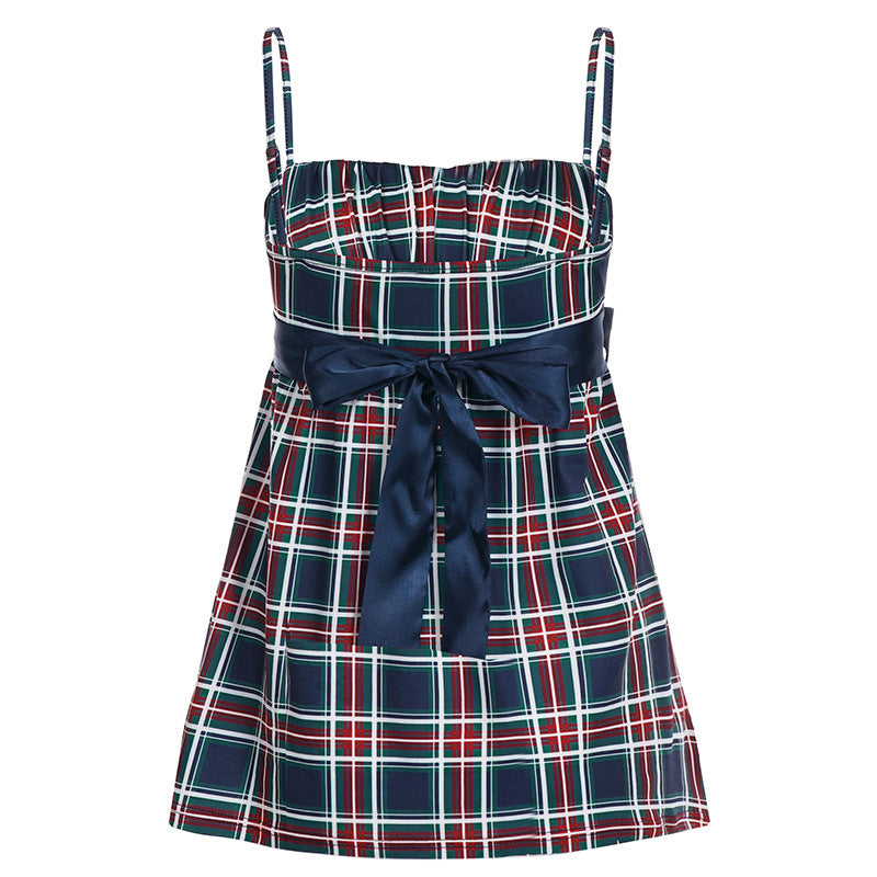 Dame sommerkjole med elegante sløyfe-dekorasjoner Skjora