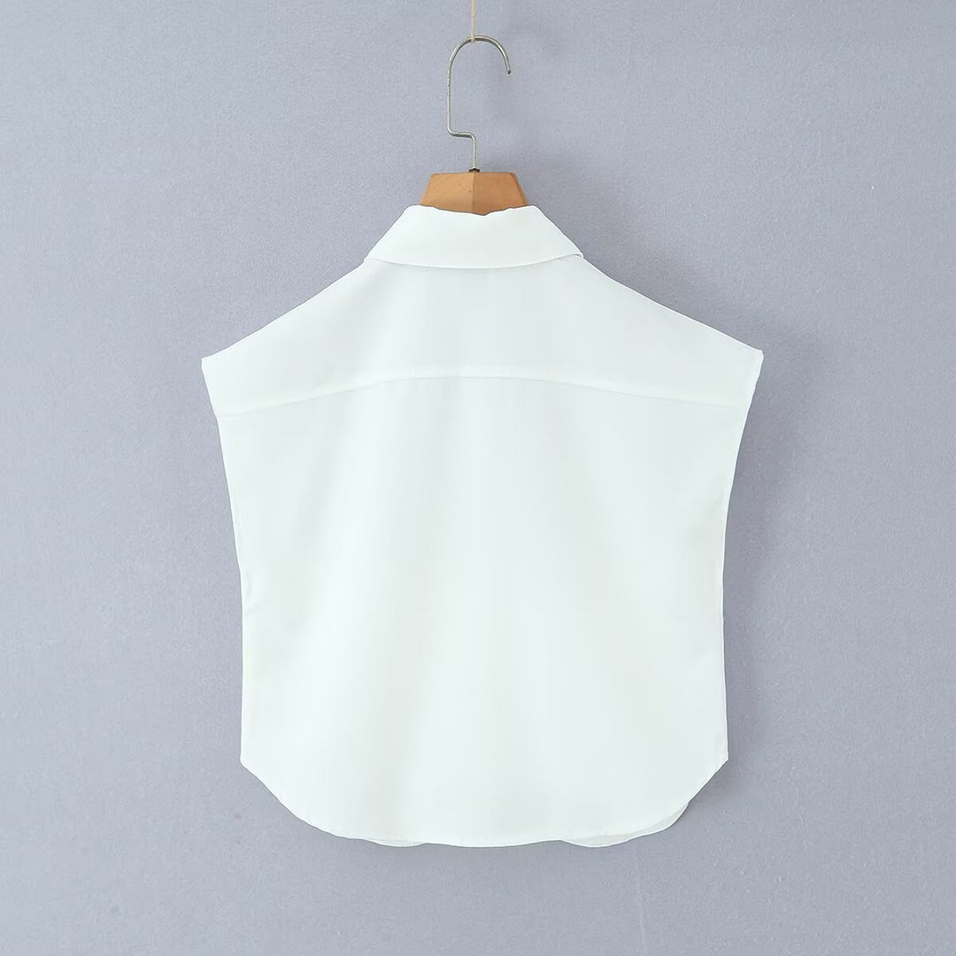 Dame Cropped Bluse med asymmetrisk skjørt Skjora