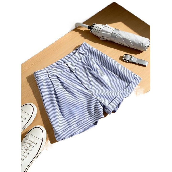 Dame shorts med stripete design og behagelig passform Skjora