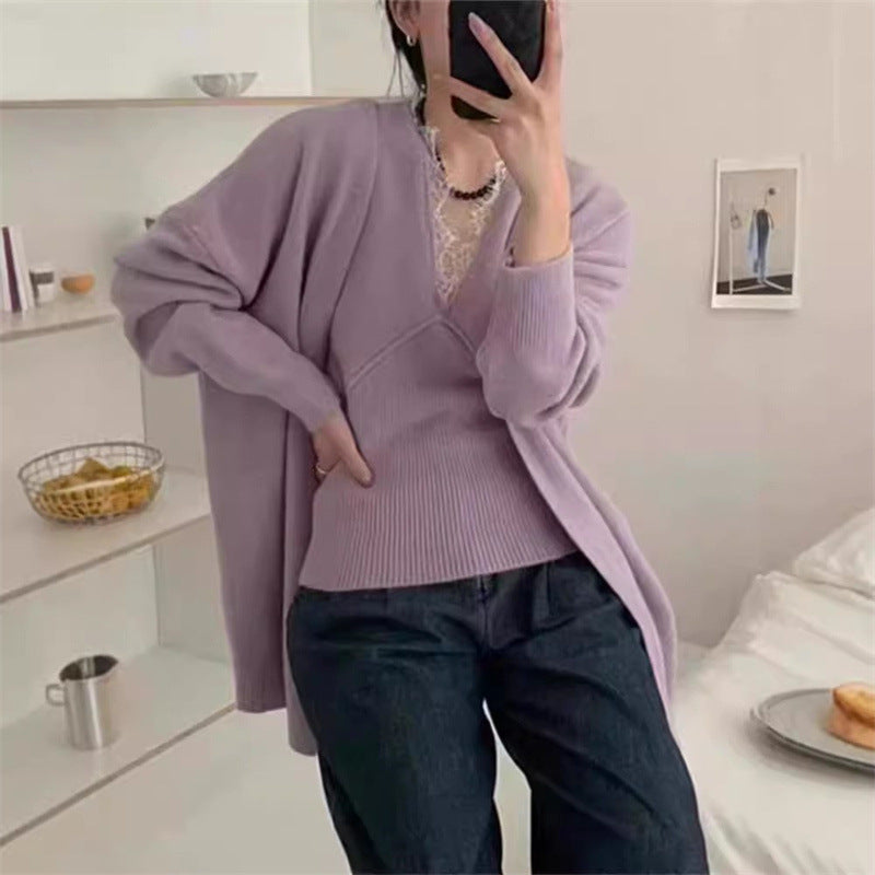 Dame casual cardigan med en løs passform og komfortabelt materiale Skjora