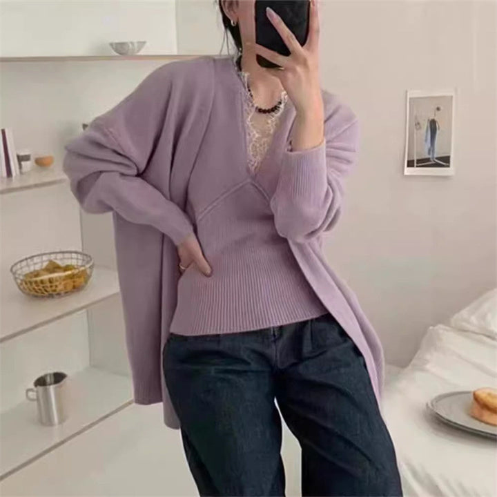 Dame casual cardigan med en løs passform og komfortabelt materiale Skjora