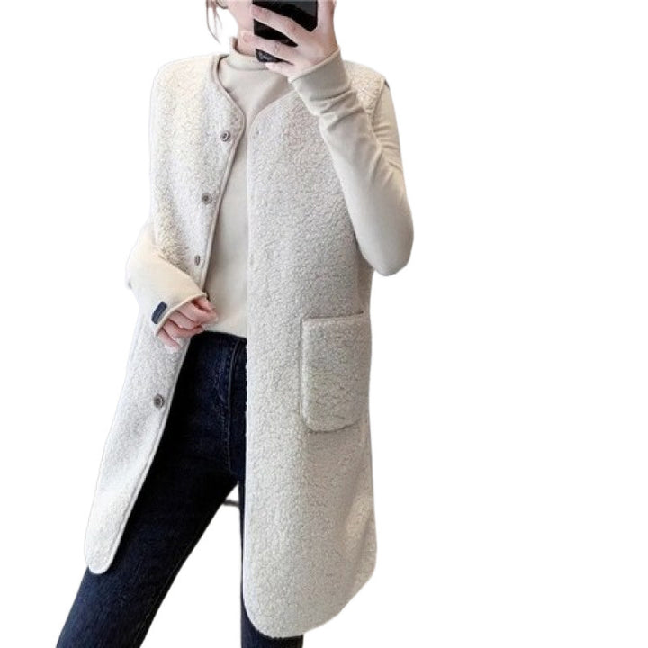 Damer Cozy Vest med trykknapper og sidelommer Skjora