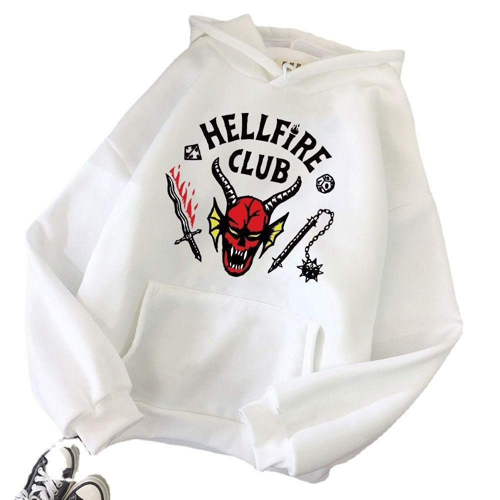 Dame hoodie med iøynefallende motiv og avslappet passform Skjora