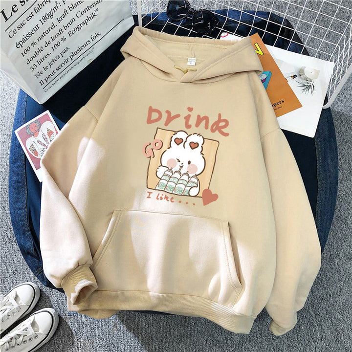 Ladies' Hoodie with Cute Kitten Motif Skjora