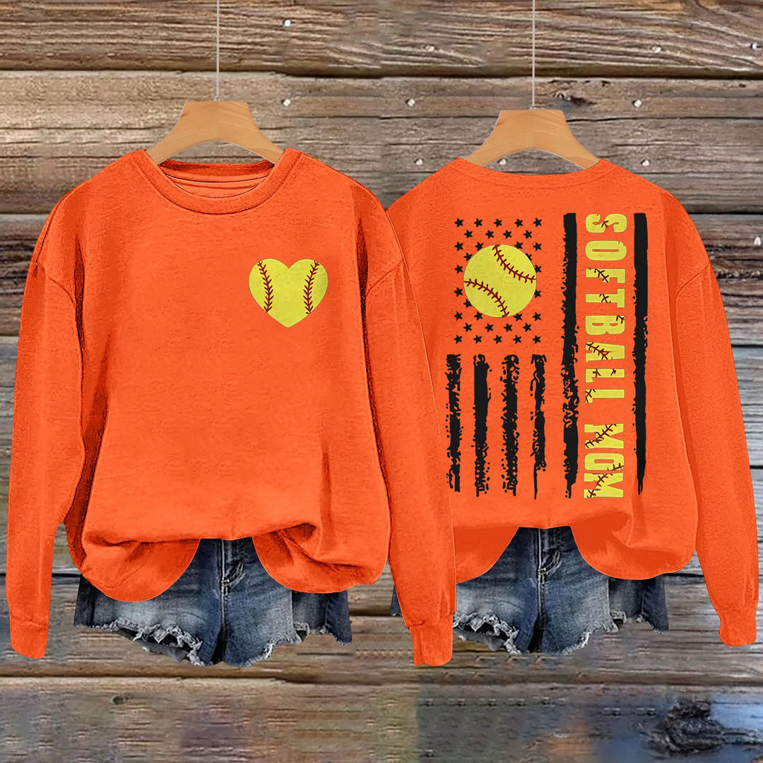 Kvinnegenser med kreativ softball-design Skjora