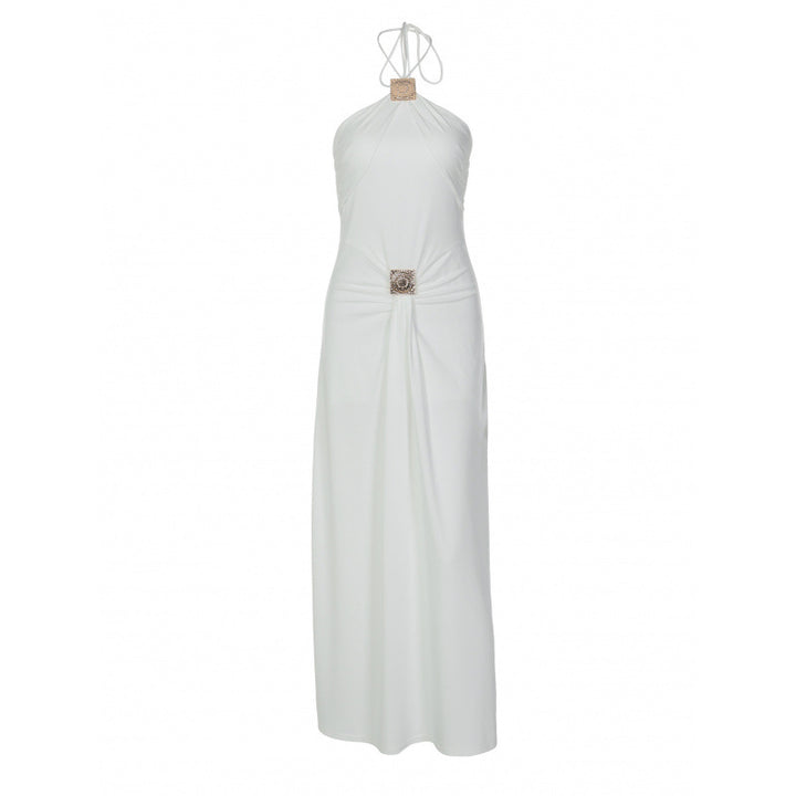 Dame Elegant aften kjole med halterneck design og figurtilpasset silhuett Skjora