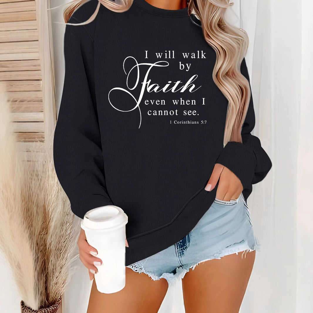 Dame sweatshirt med inspirerende tekst og mykt materiale Skjora