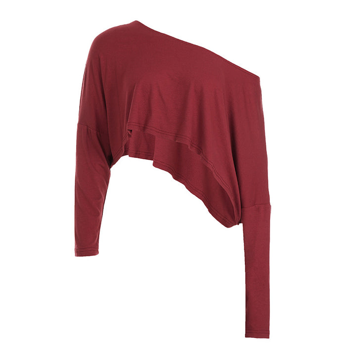 Damer casual en-sides topp med asymmetrisk snitt og løs design Skjora