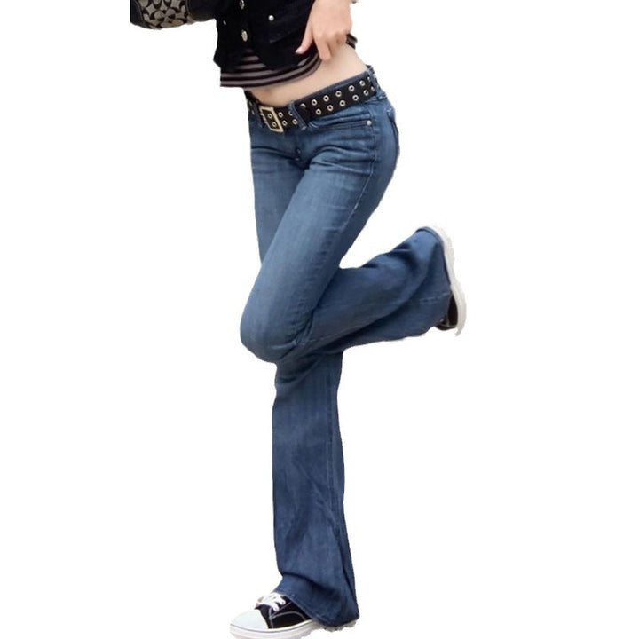 Dame Bootcut Jeans med leken frynsebesetning Skjora