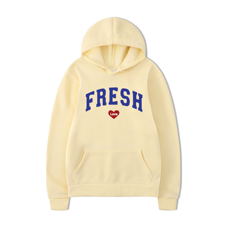Women's hoodie with playful lettering and soft inner fleece Skjora
