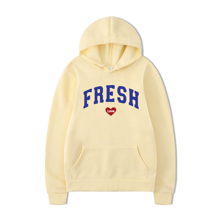 Women's hoodie with playful lettering and soft inner fleece Skjora