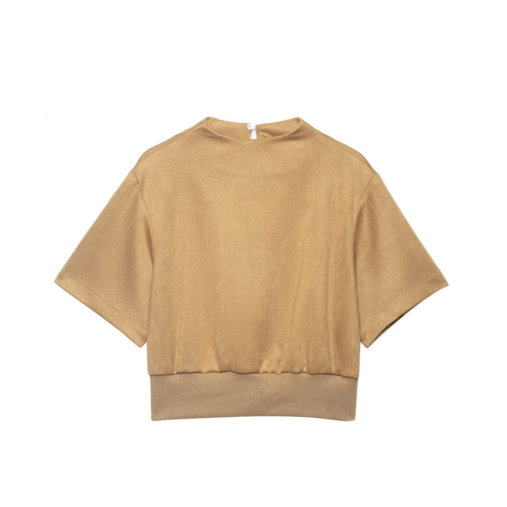 Dame Cropped T-skjorte med elegant linning Skjora