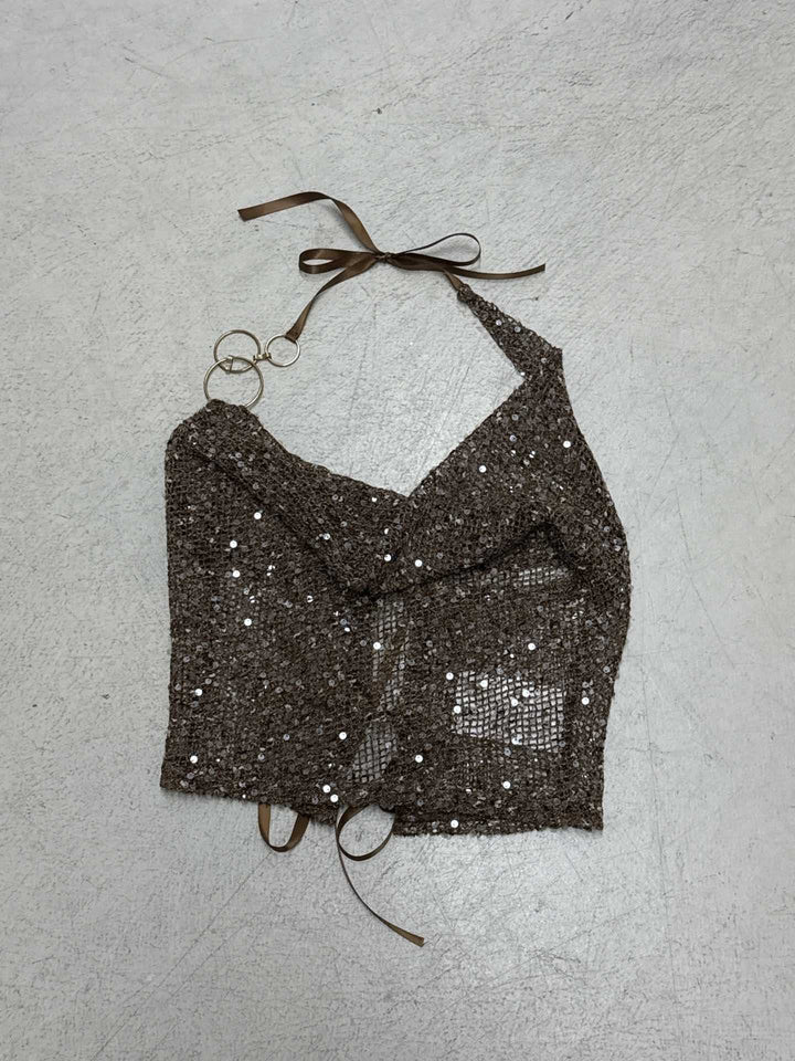 Damer Trendy heklebluse med ringdetaljer Skjora