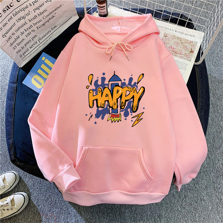 Ladies' Hoodie with Vibrant Graphic Design Skjora