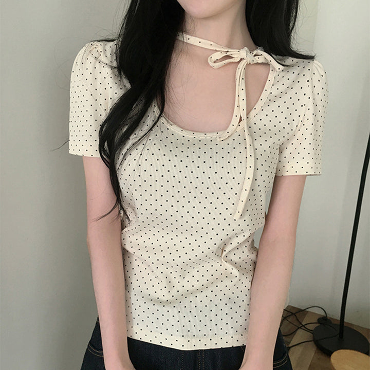 Dame Prikket Bluse Skjora
