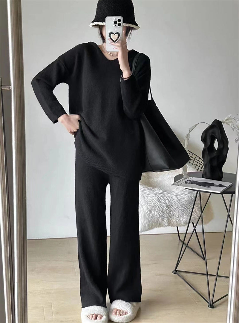 Women's cozy knit set with a loose fit and elegant design Skjora