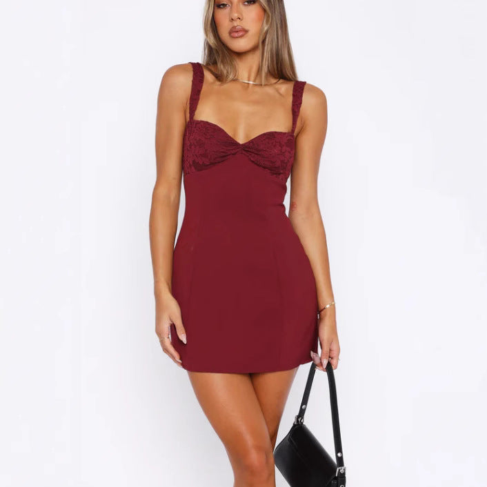 Dame Bodycon Kjole med Elegant Blonde Topp og Sensuell Utringning Skjora