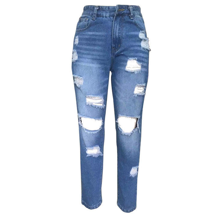 Women's Distressed Boyfriend Jeans Skirt