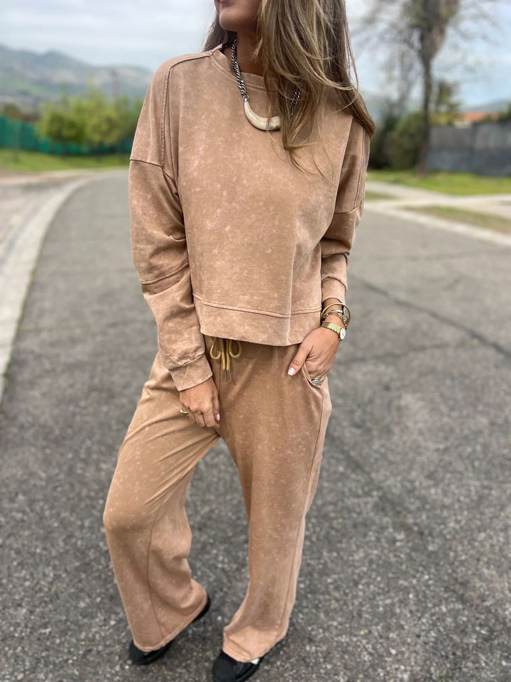 Dame casual sweatshirt og joggebukse sett Skjora