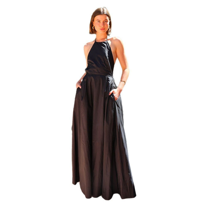 Damer Maxi Skjørt med Høy Midje og Elegant Chiffon Overlag