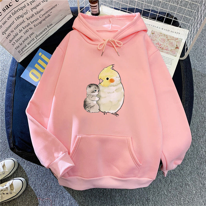 Damen Kapuzenpullover mit tierischem Motiv Skjora