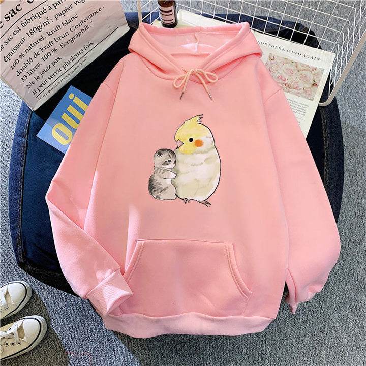 Damen Kapuzenpullover mit tierischem Motiv Skjora