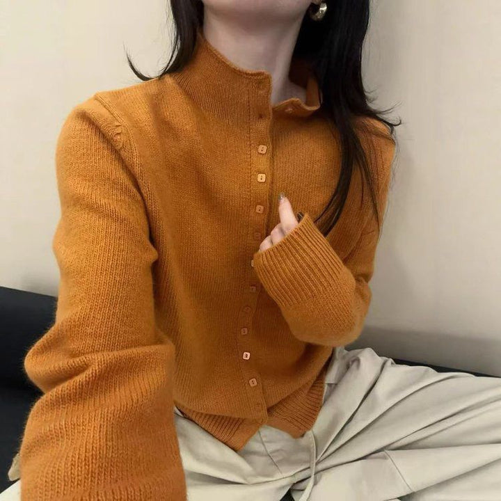 Kvinnes varm strikket cardigan Skjora