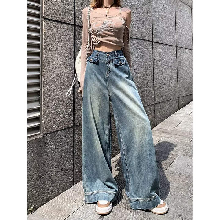 Kvinnenes vide jeans Skjora