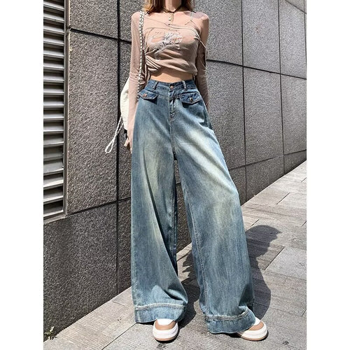 Kvinnenes vide jeans Skjora