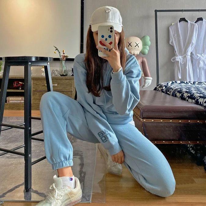 Kvinnens sporty fleece hette sett med myk indre fôr Skjora