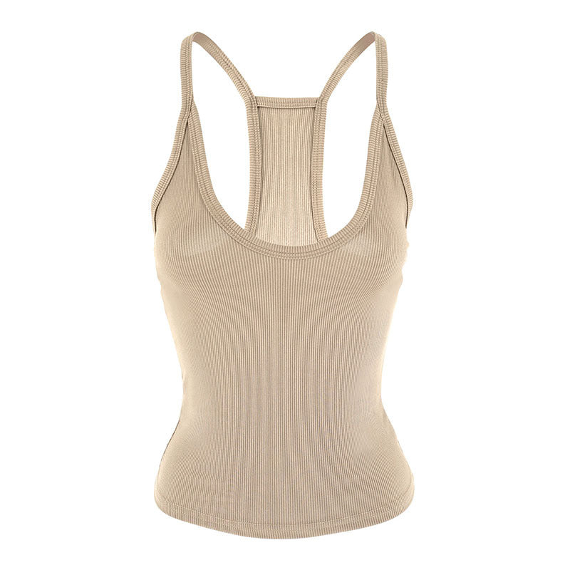 Dame Sporty Stretch-Top med slim fit Skjora
