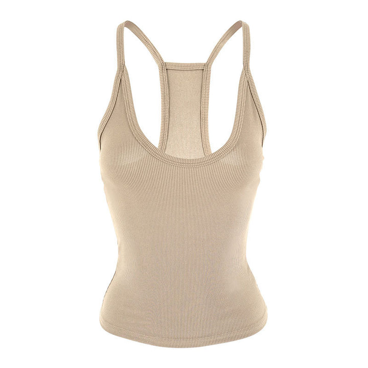 Dame Sporty Stretch-Top med slim fit Skjora