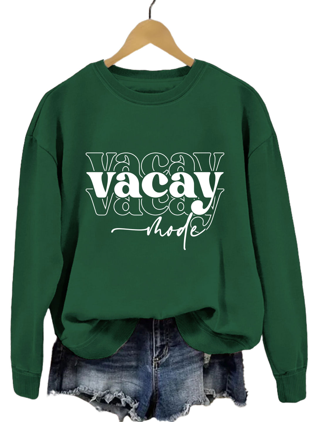 Kvinne sweatshirt med avslappet tekst og avslappet passform Skjora