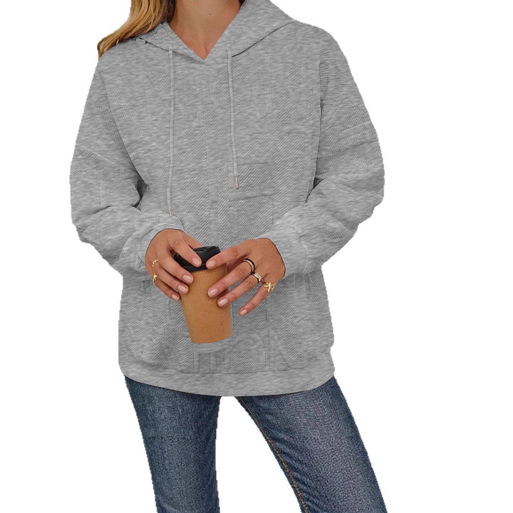 Dames oversized hettegenser med teksturdesign Skjora