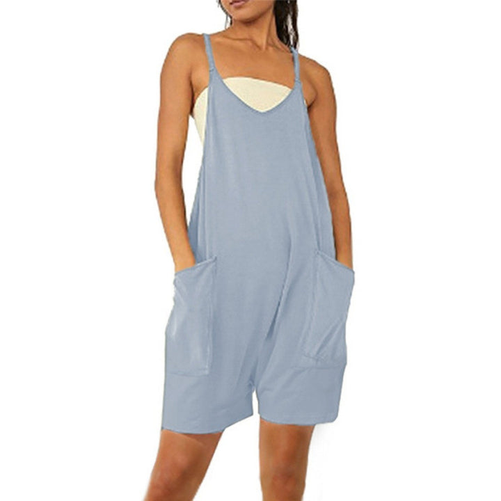 Damer Casual Jumpsuit med dyp utringning og praktiske lommer Skjora