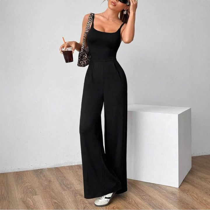 Damer Elegant jumpsuit med vide ben og flatterende overdel Skjora