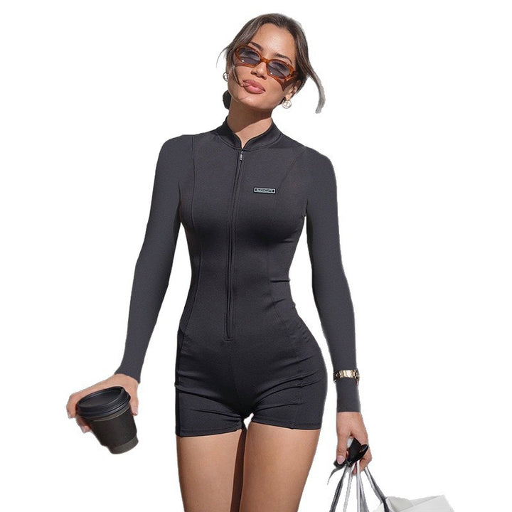 Dame Stilig gulvlengde jumpsuit med glidelås Skjora