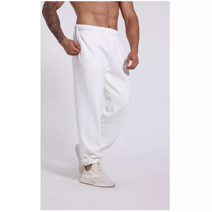 Men's sporty casual pants with elastic waist and practical side pockets Skjora