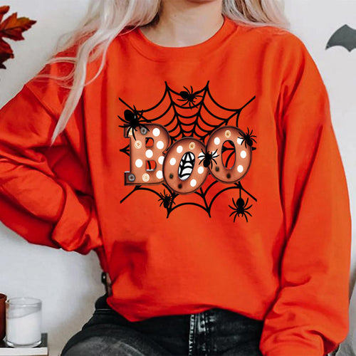 Damegenser med kreativ Halloween edderkoppnett-design Skjora