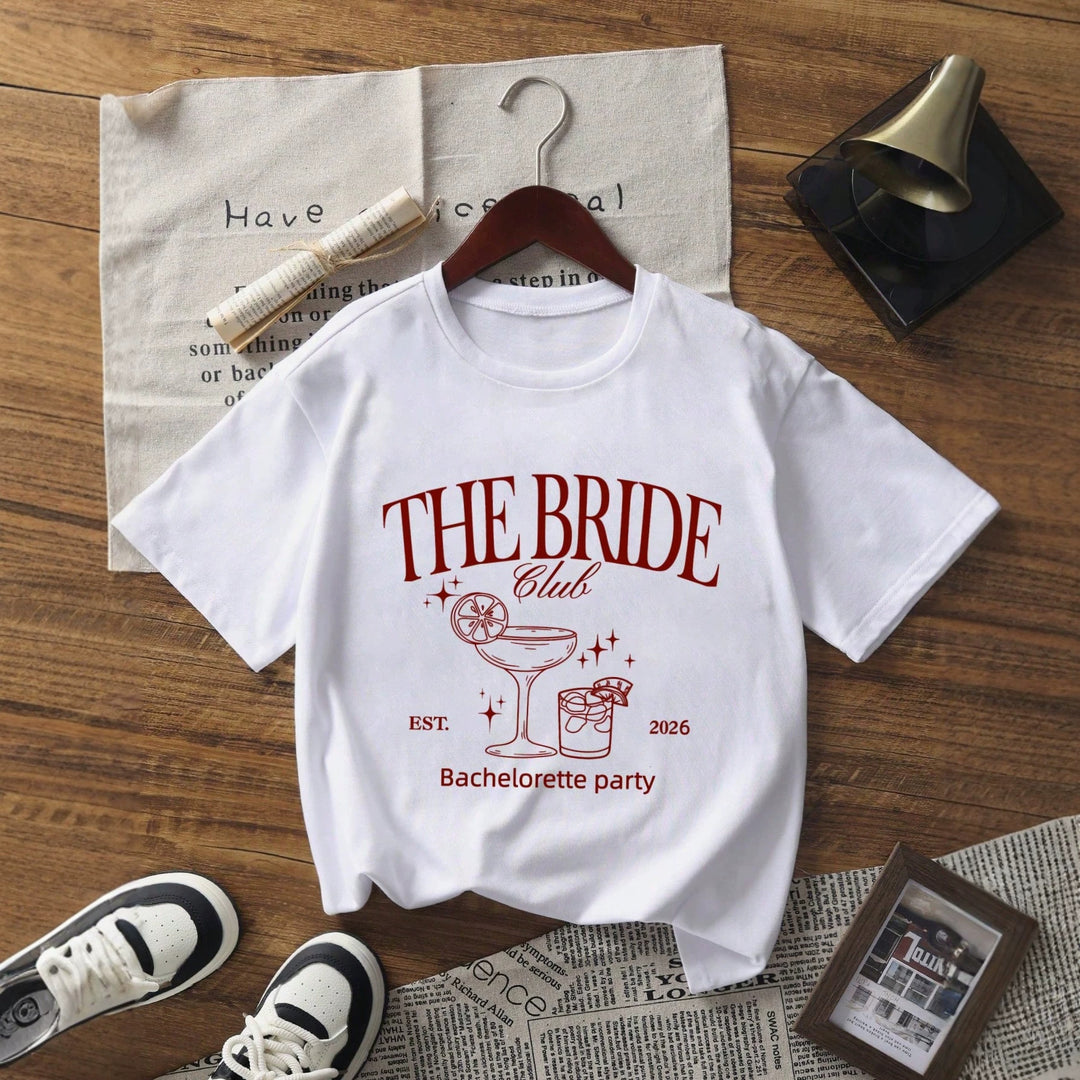 Damer oversized Bachelorette T-skjorte med eksklusiv print Skjora