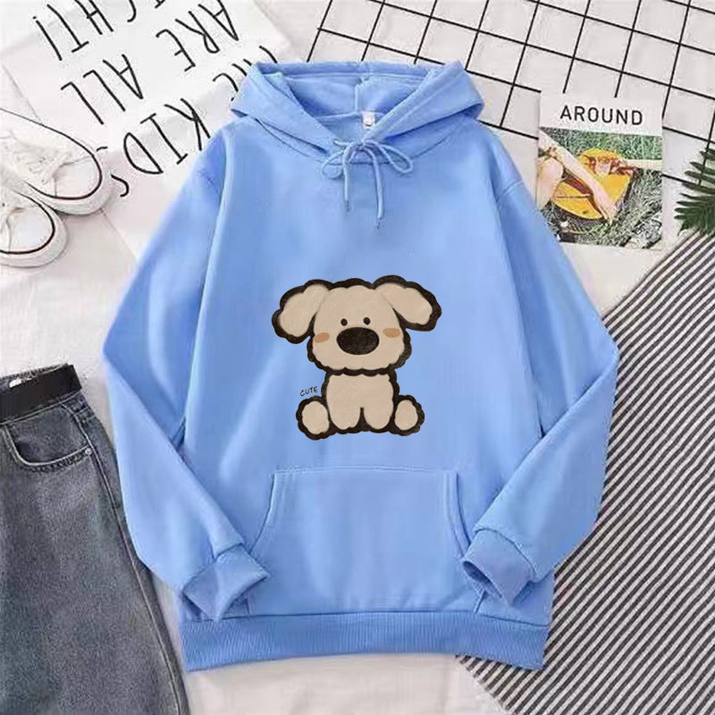 Dame hettegenser med søtt hundedesign Skjora