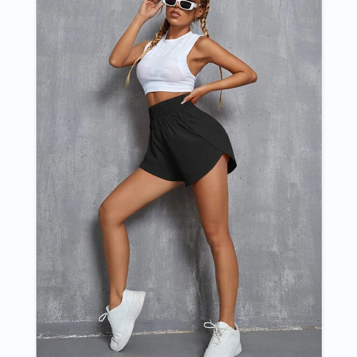 Dame sporty slip pants with elastic waistband and side inserts Skjora