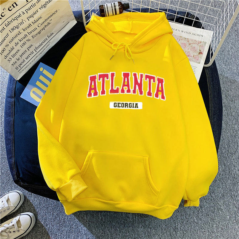 Damen Kapuzenpullover mit stylischem Atlanta-Print Skjora