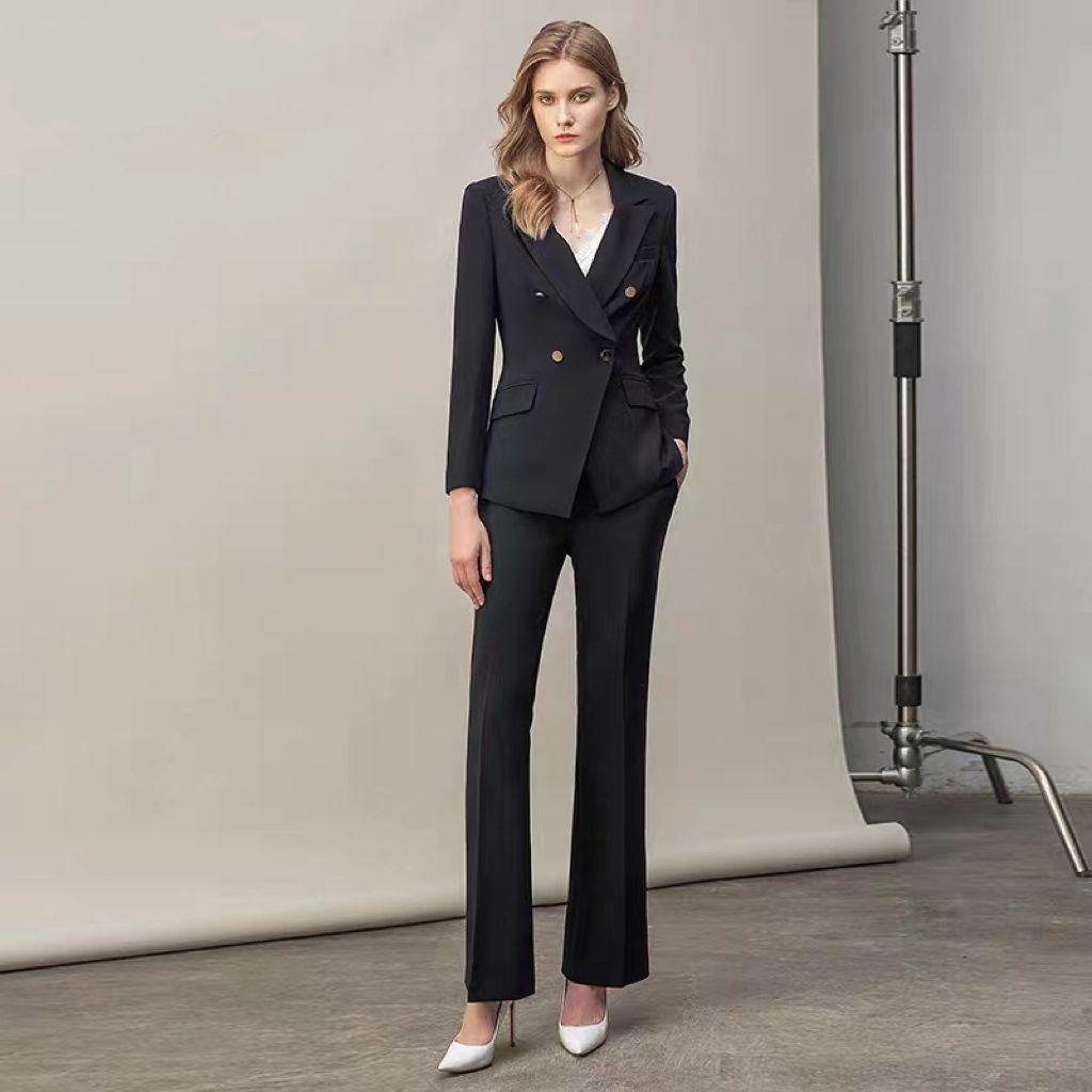 Kvinne elegant dobbeltradet dress sett Skjora